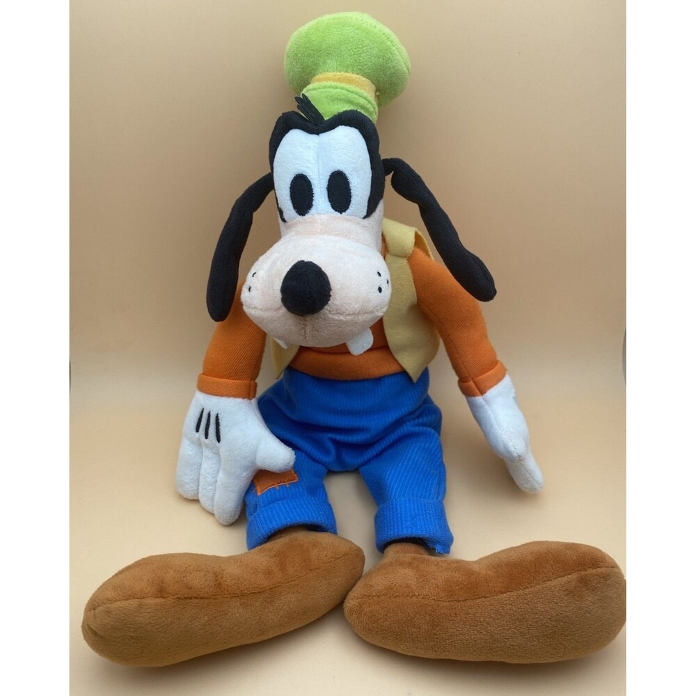 Disney Goofy Plush 12" Soft Toy Stuffed Animal Classic Orange & Blue Outfit